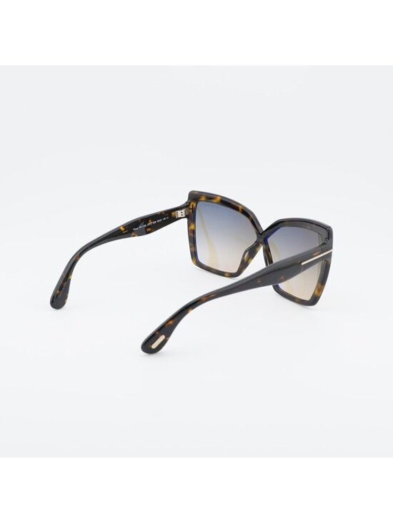 Tom Ford Fiore FT1195 52B Sunglasses Dark Havana Cat Eye Frame, Smoke Lenses main image 10